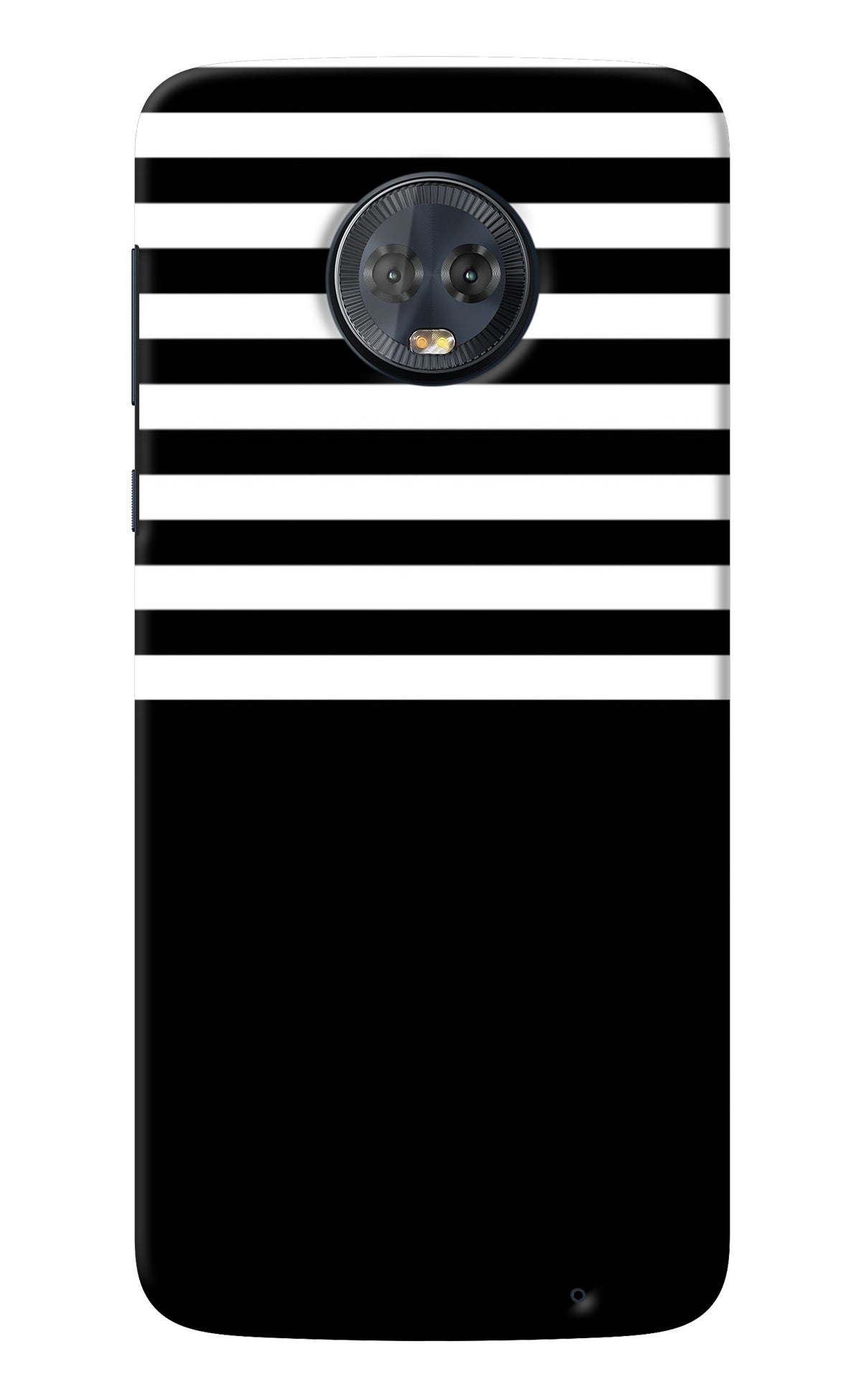 Black and White Print Moto G6 Back Cover