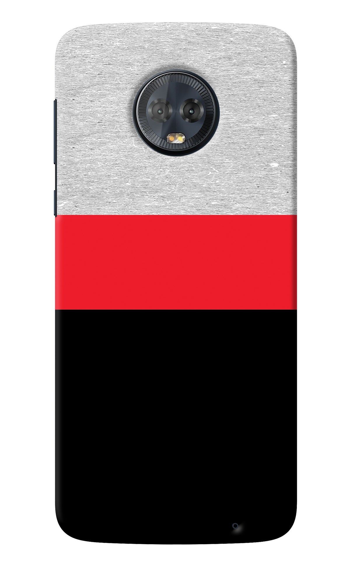 Tri Color Pattern Moto G6 Back Cover