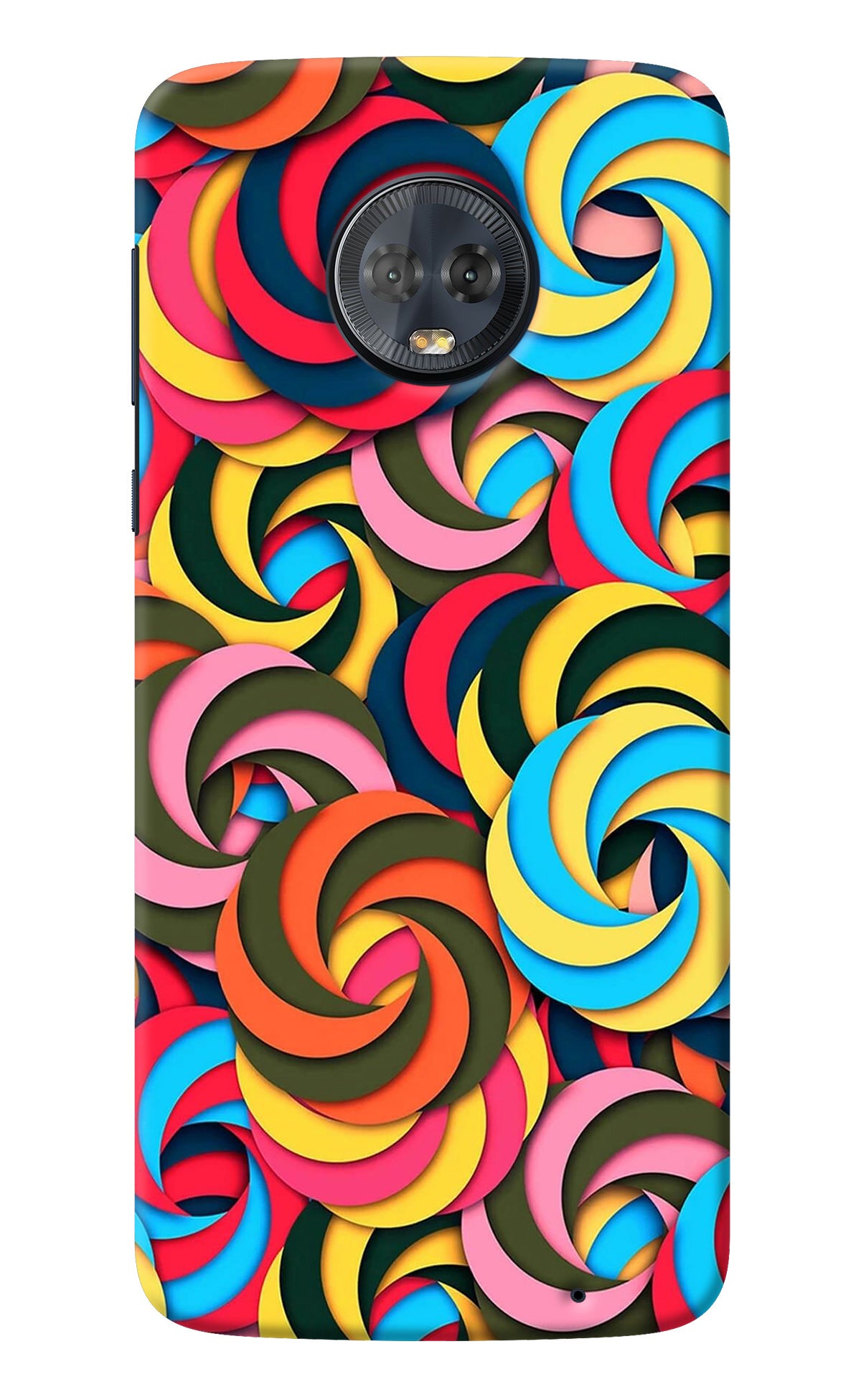 Spiral Pattern Moto G6 Back Cover