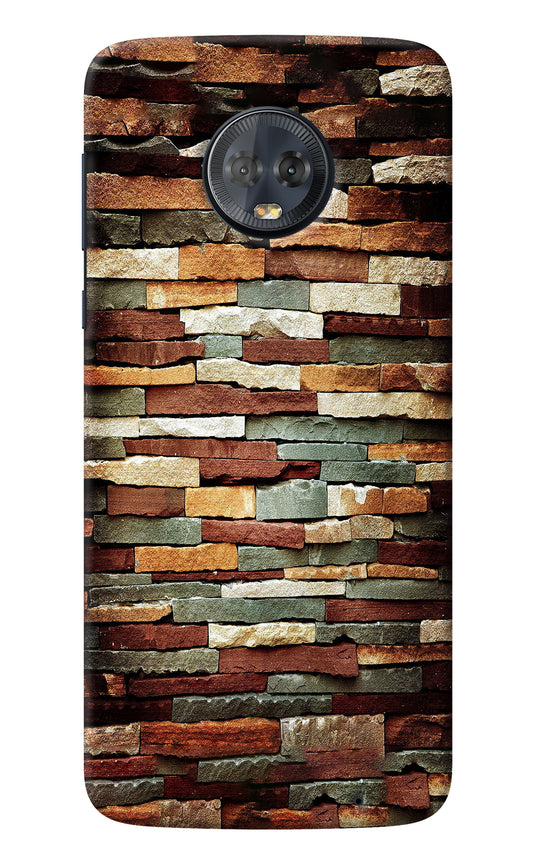 Bricks Pattern Moto G6 Back Cover