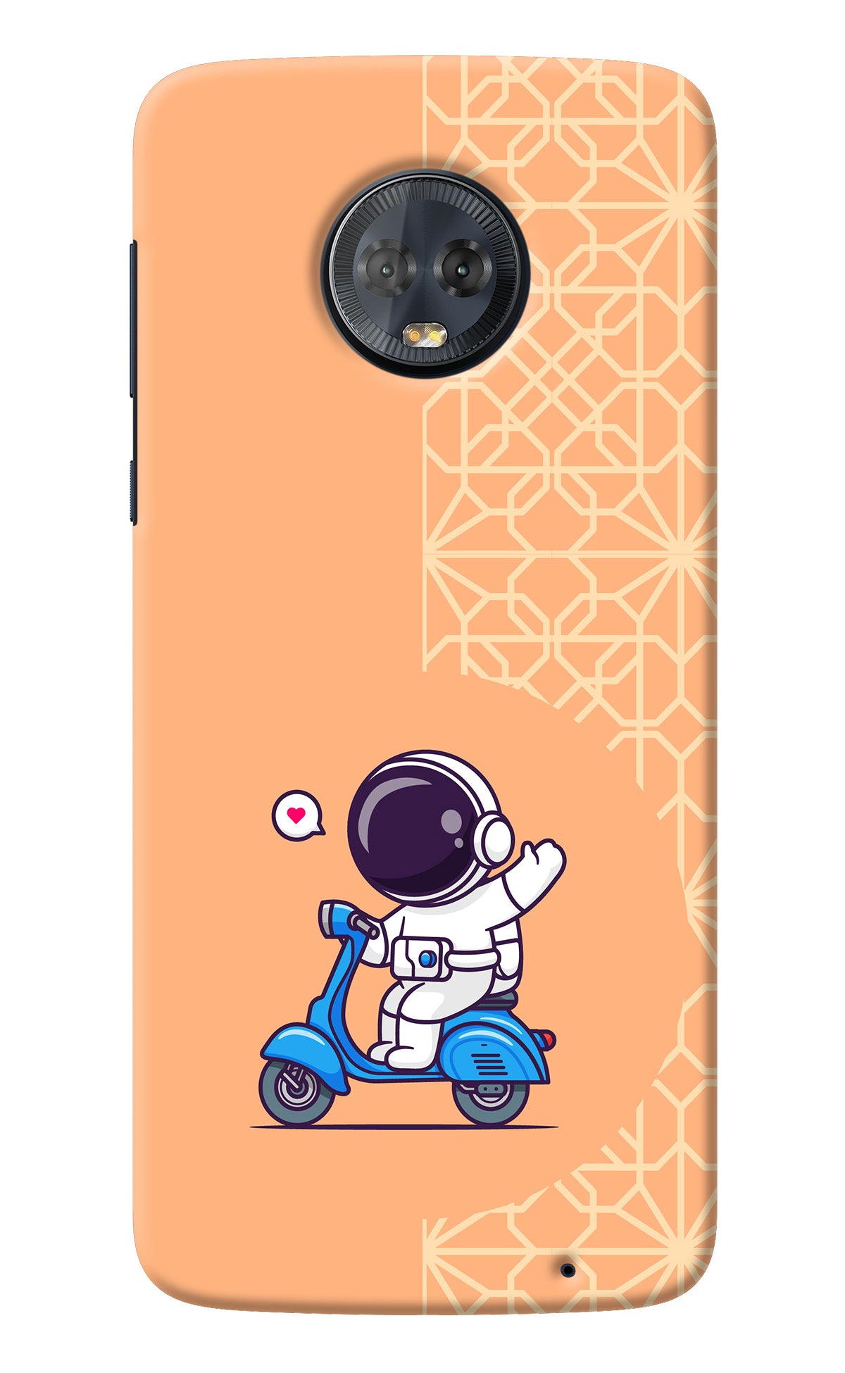 Cute Astronaut Riding Moto G6 Back Cover