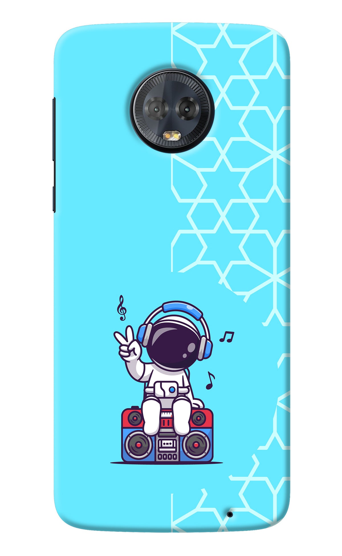 Cute Astronaut Chilling Moto G6 Back Cover