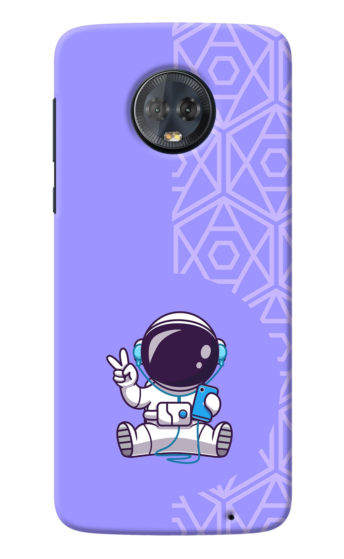 Cute Astronaut Chilling Moto G6 Back Cover