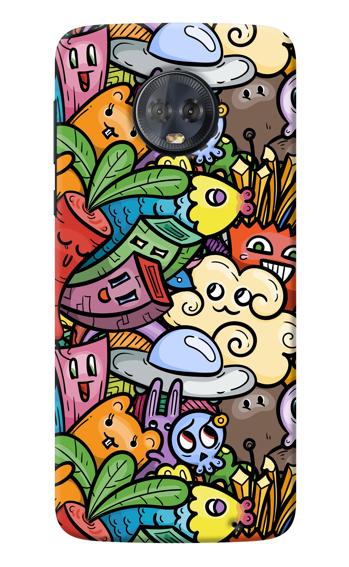 Veggie Doodle Moto G6 Back Cover