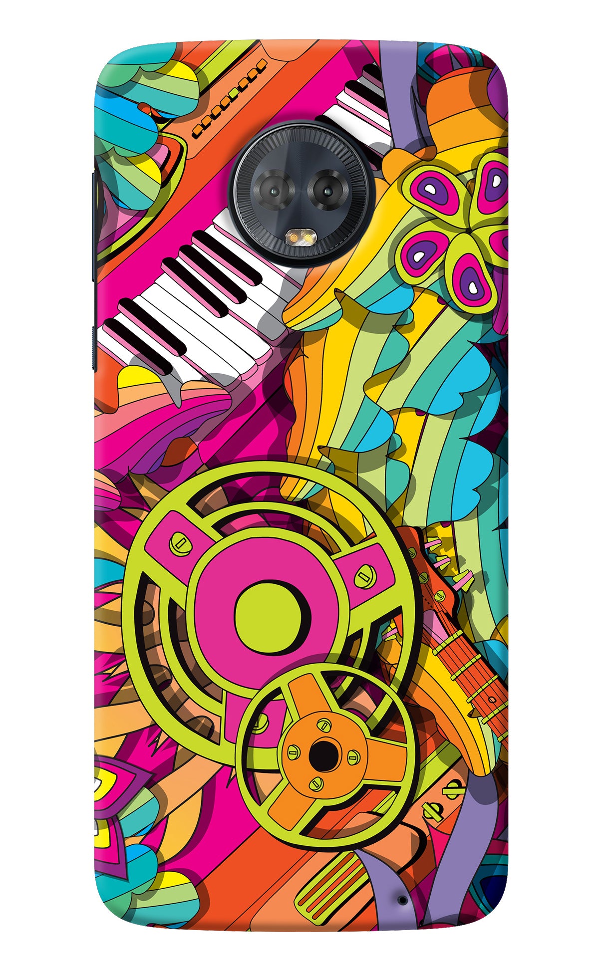 Music Doodle Moto G6 Back Cover