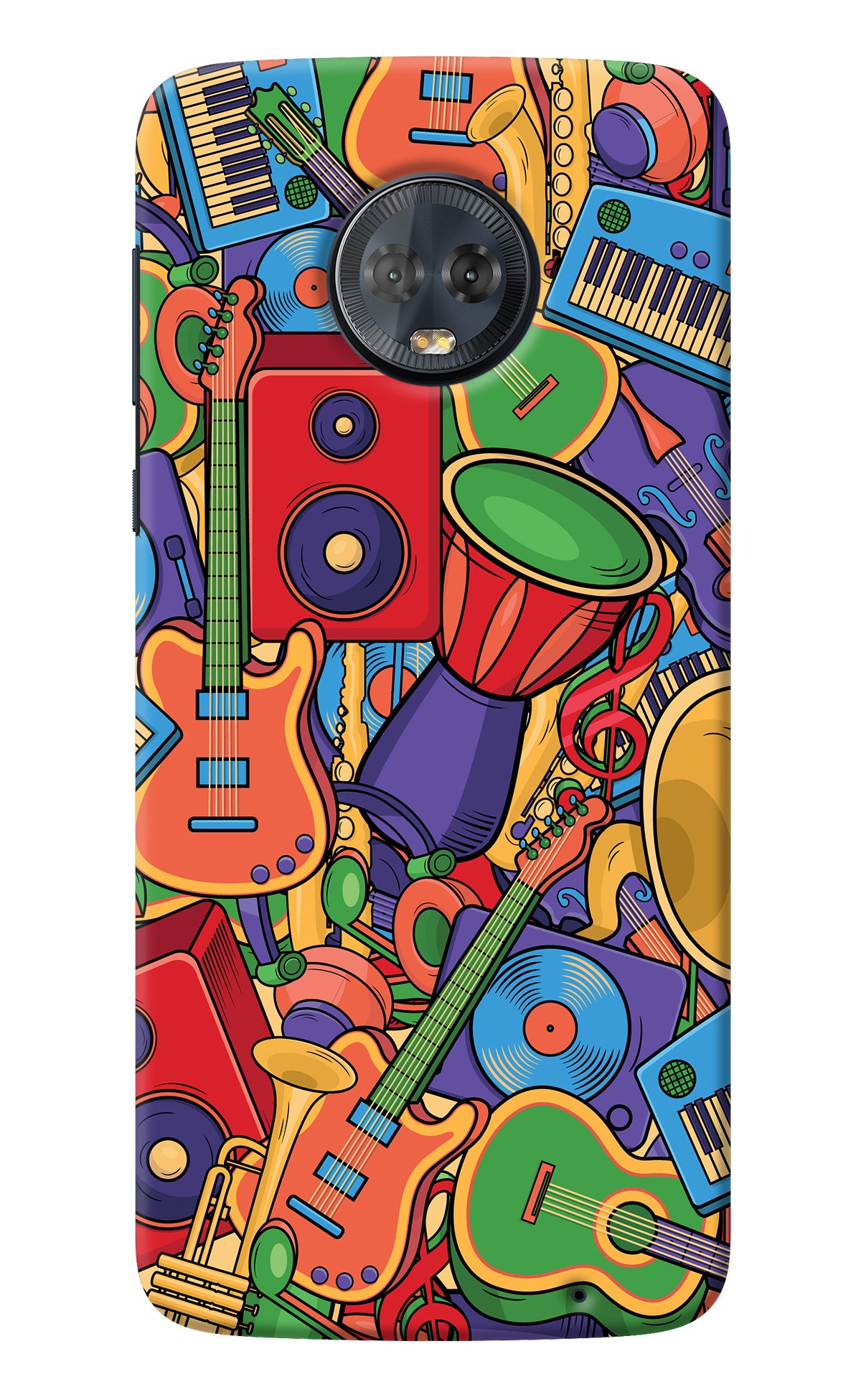 Music Instrument Doodle Moto G6 Back Cover