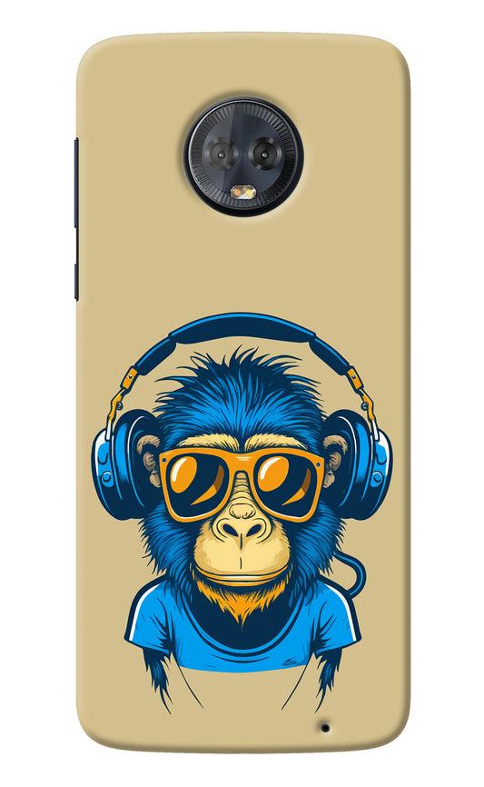 Monkey Headphone Moto G6 Back Cover