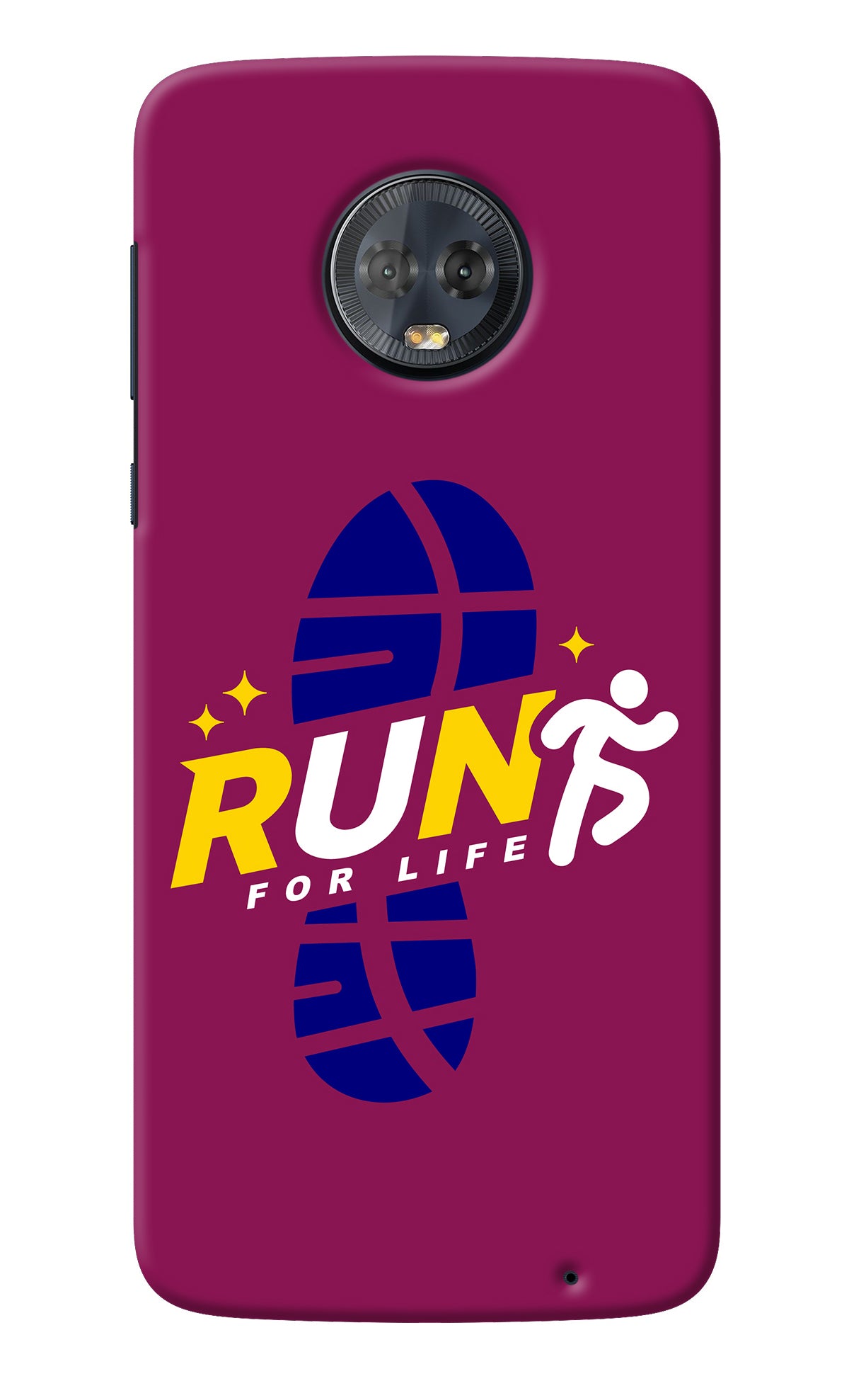 Run for Life Moto G6 Back Cover