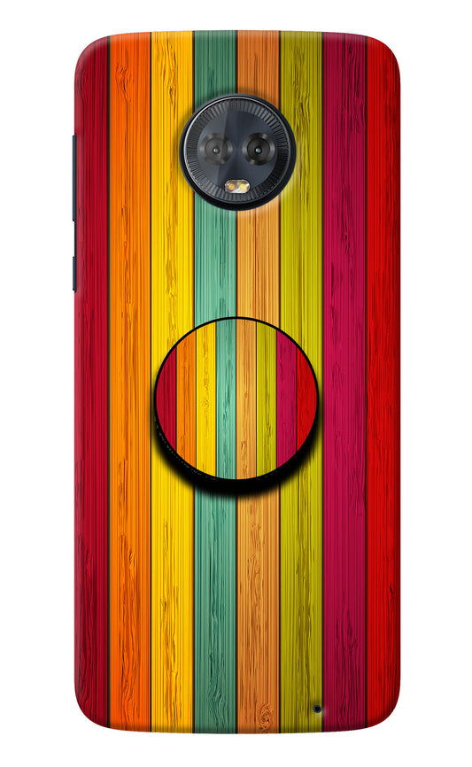 Multicolor Wooden Moto G6 Pop Case