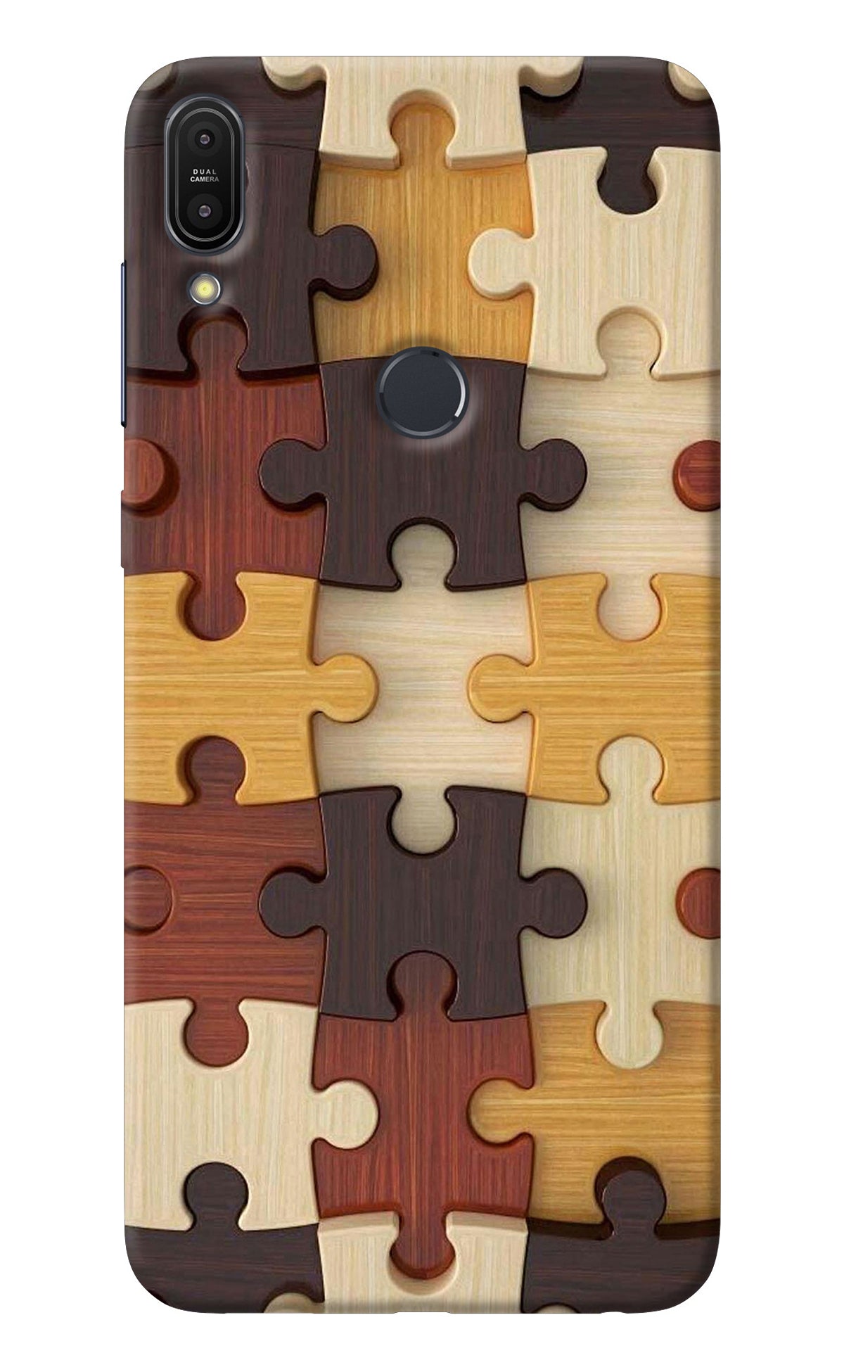 Wooden Puzzle Asus Zenfone Max Pro M1 Back Cover