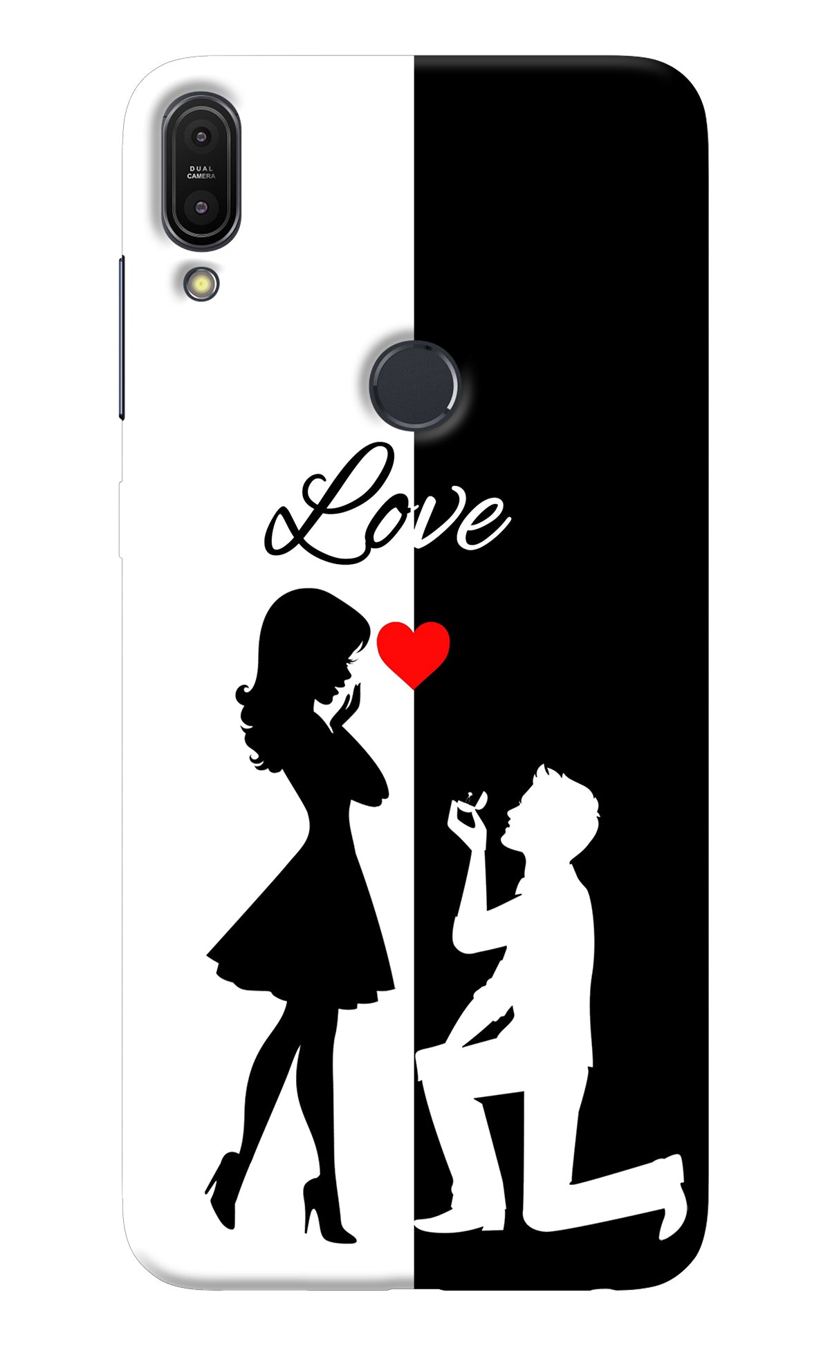 Love Propose Black And White Asus Zenfone Max Pro M1 Back Cover