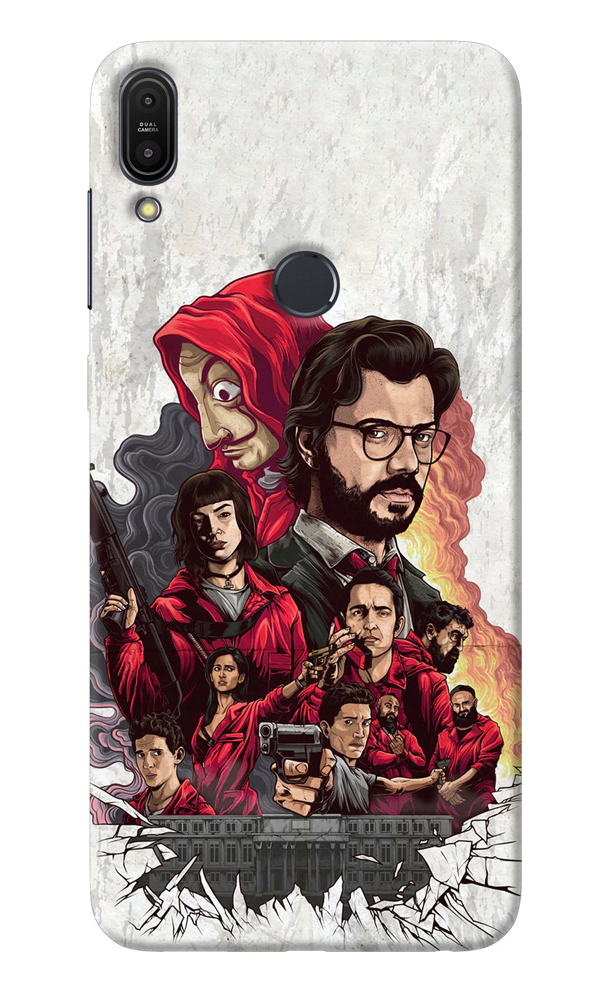 Money Heist Artwork Asus Zenfone Max Pro M1 Back Cover