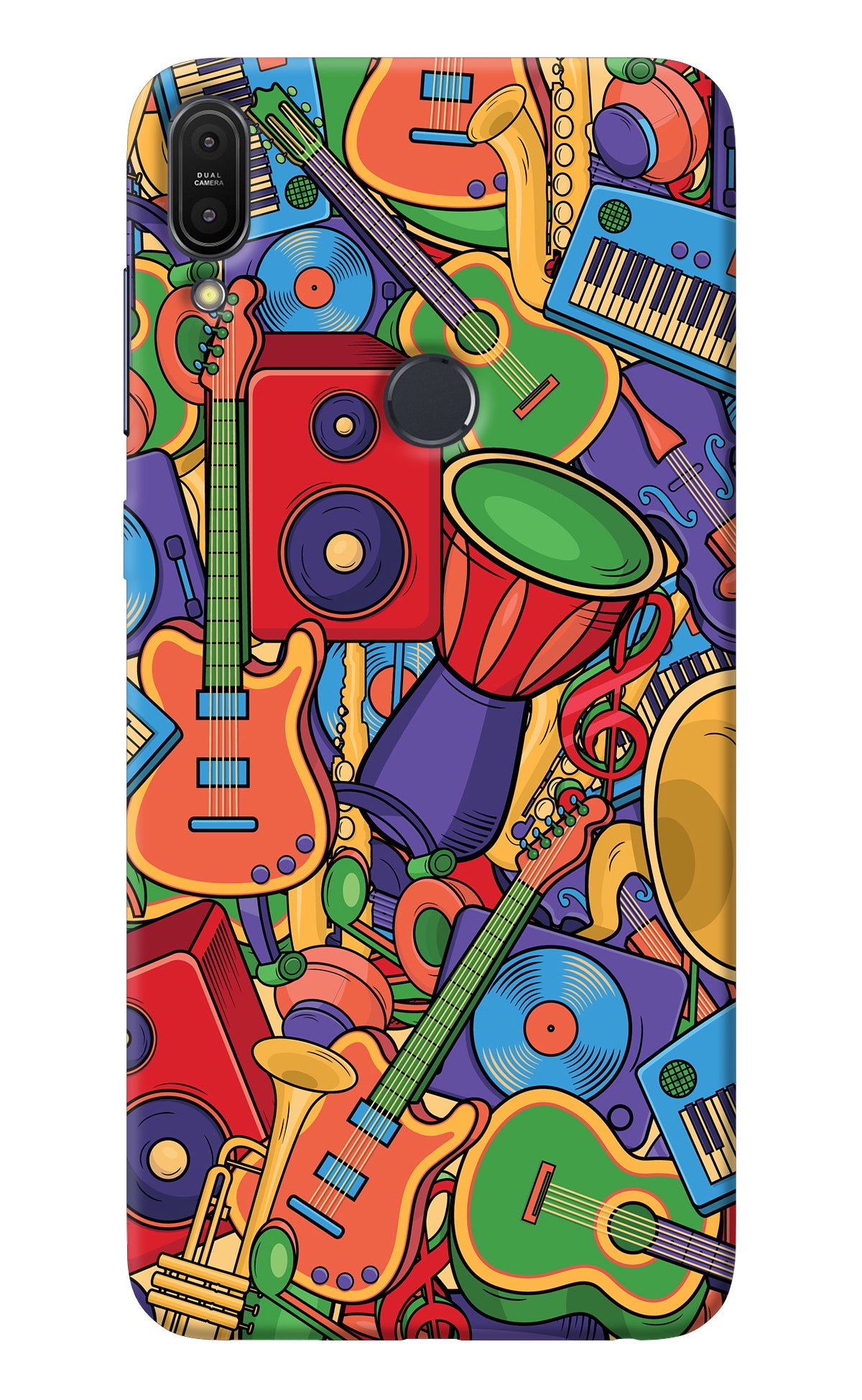 Music Instrument Doodle Asus Zenfone Max Pro M1 Back Cover