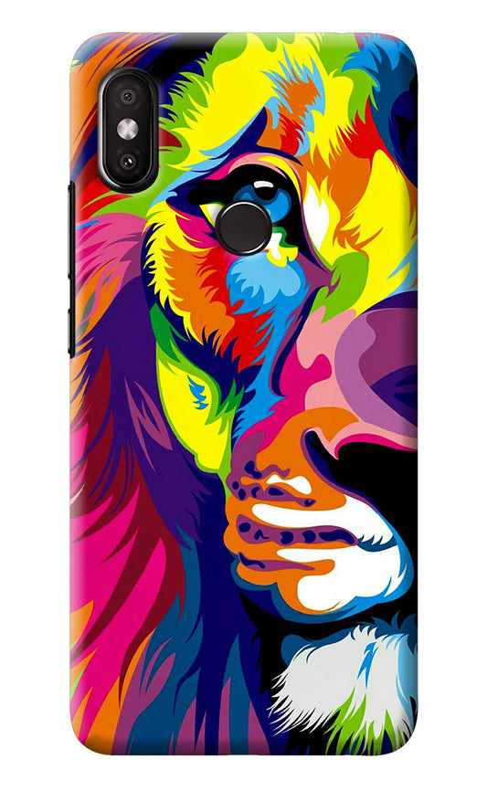 Lion Half Face Redmi Y2 Back Cover