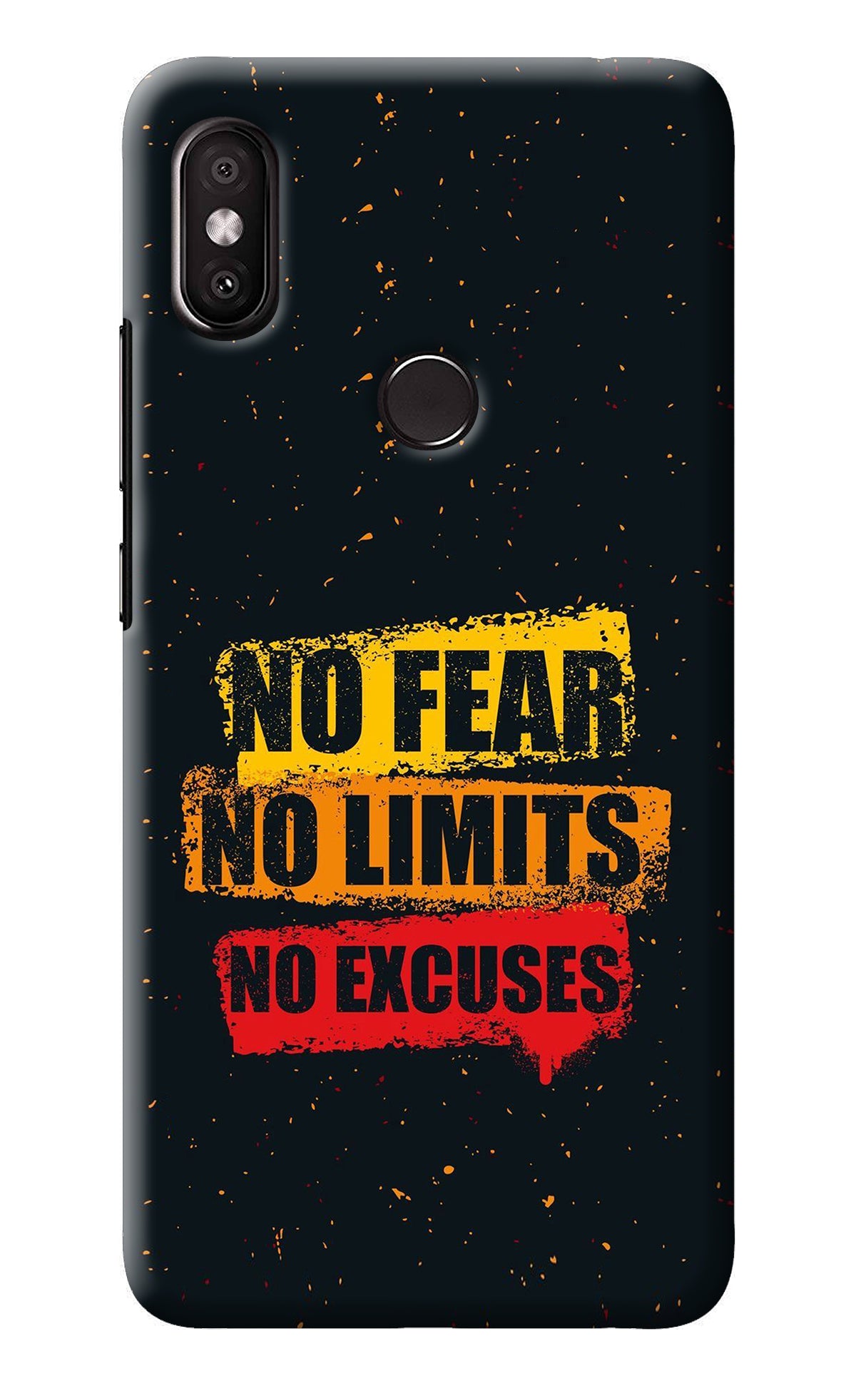 No Fear No Limits No Excuse Redmi Y2 Back Cover