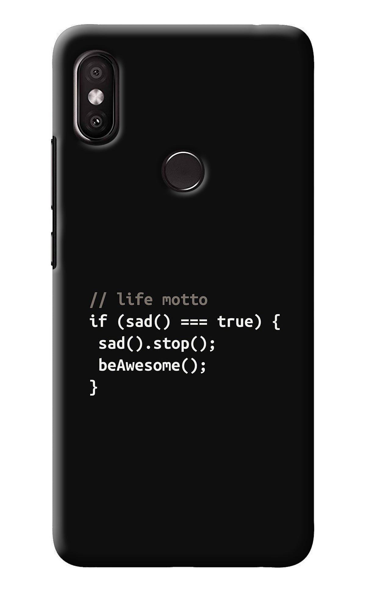 Life Motto Code Redmi Y2 Back Cover