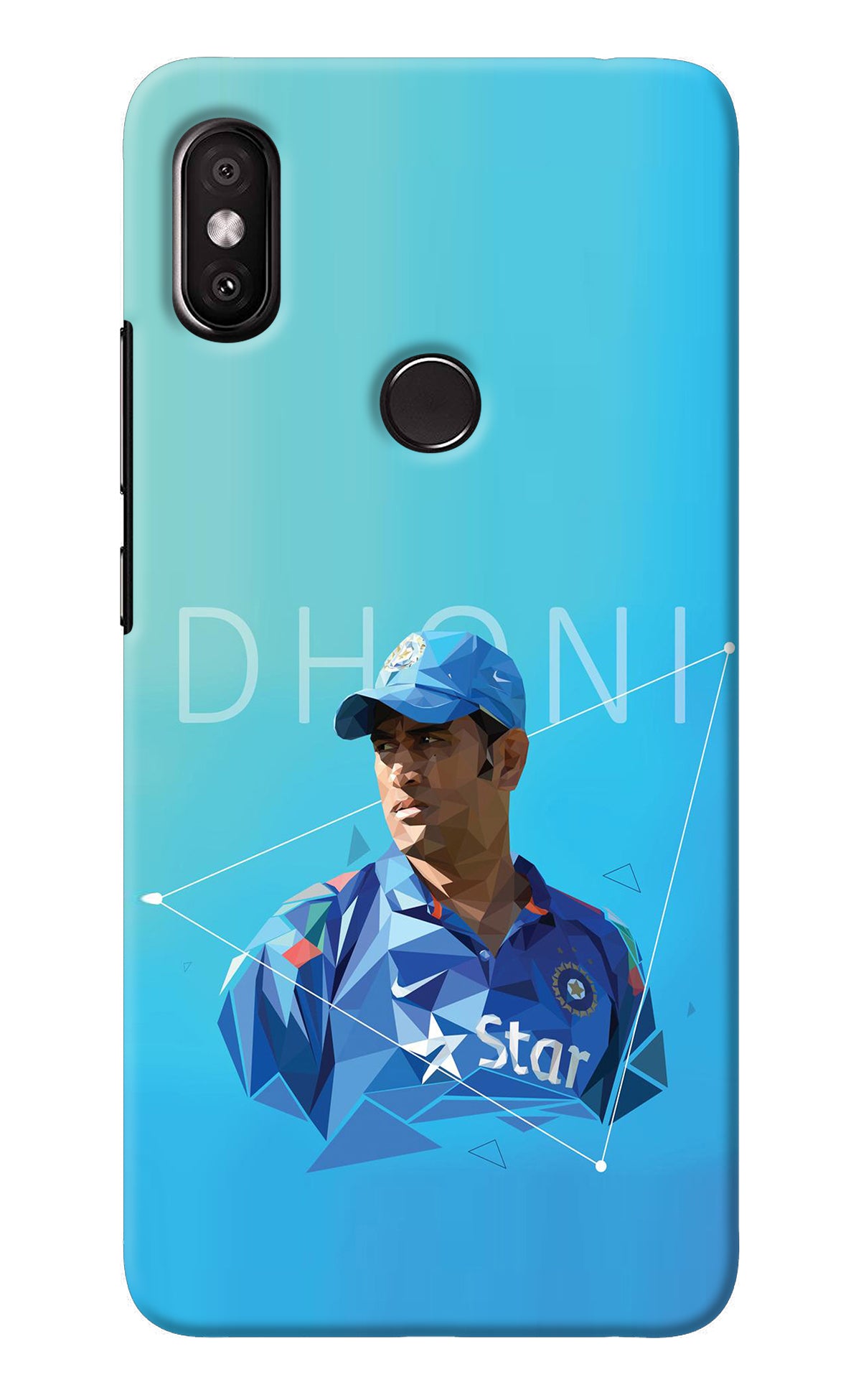 Dhoni Artwork Redmi Y2 Back Cover