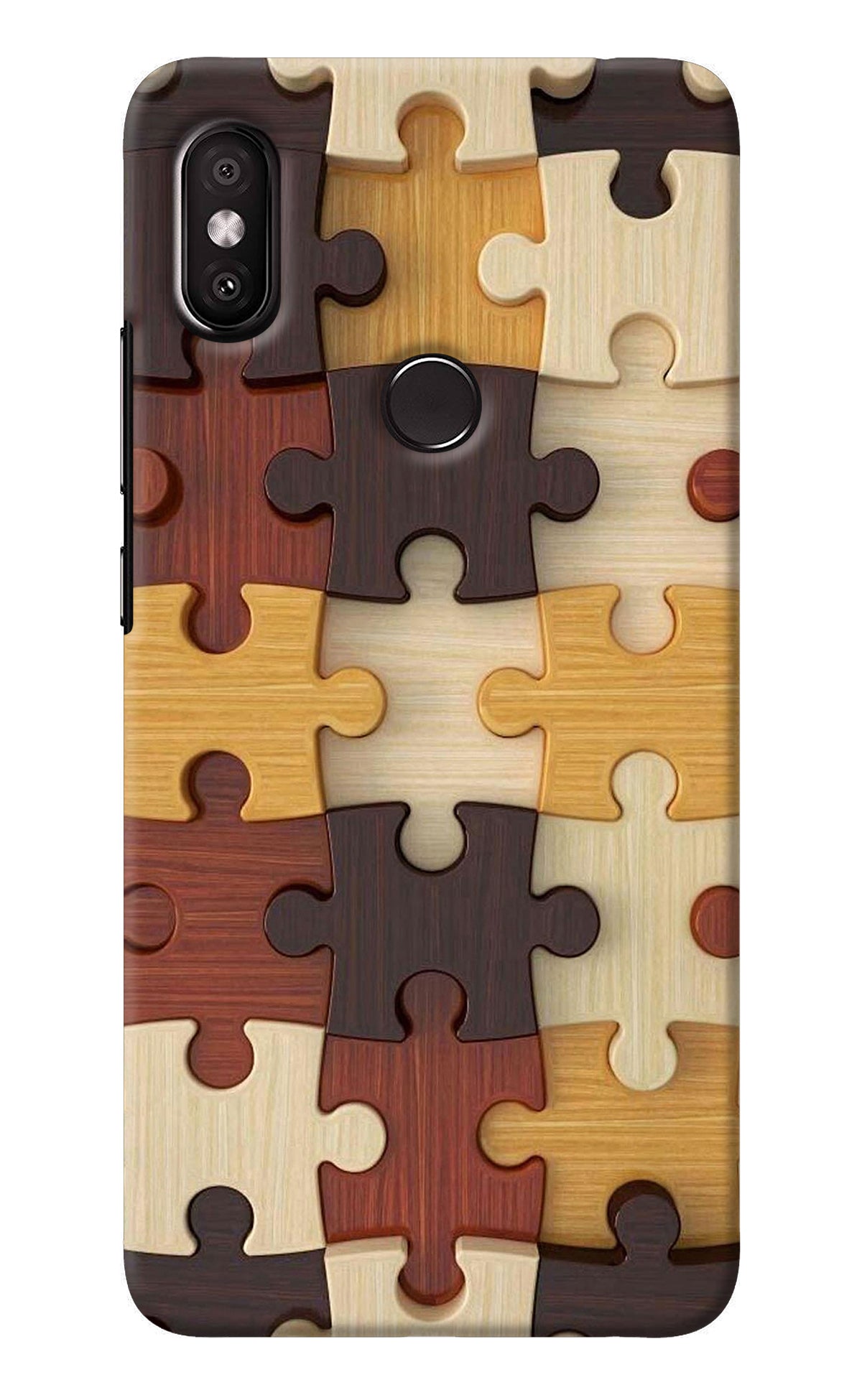 Wooden Puzzle Redmi Y2 Back Cover