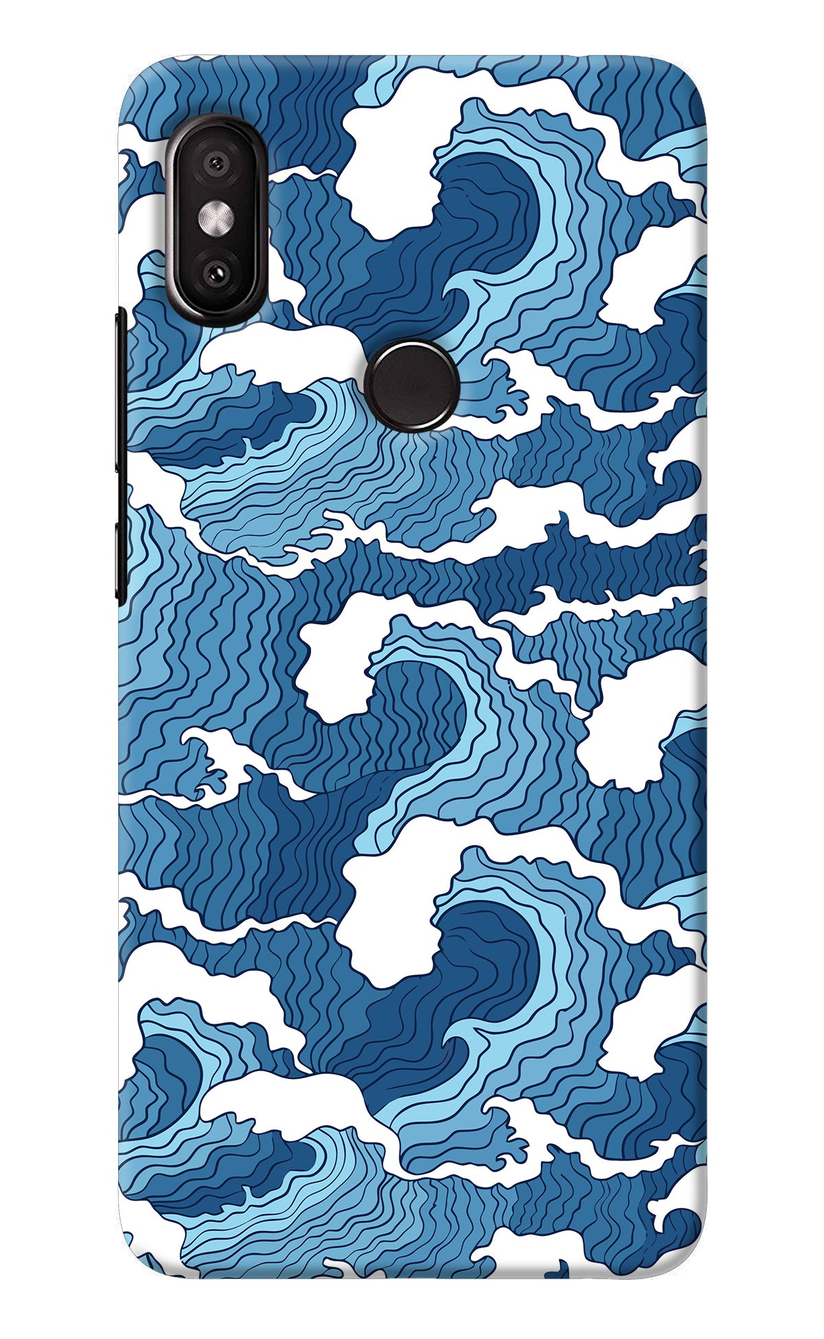 Blue Waves Redmi Y2 Back Cover