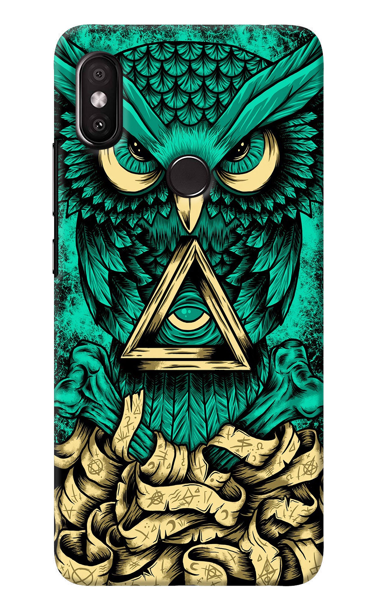 Green Owl Redmi Y2 Back Cover