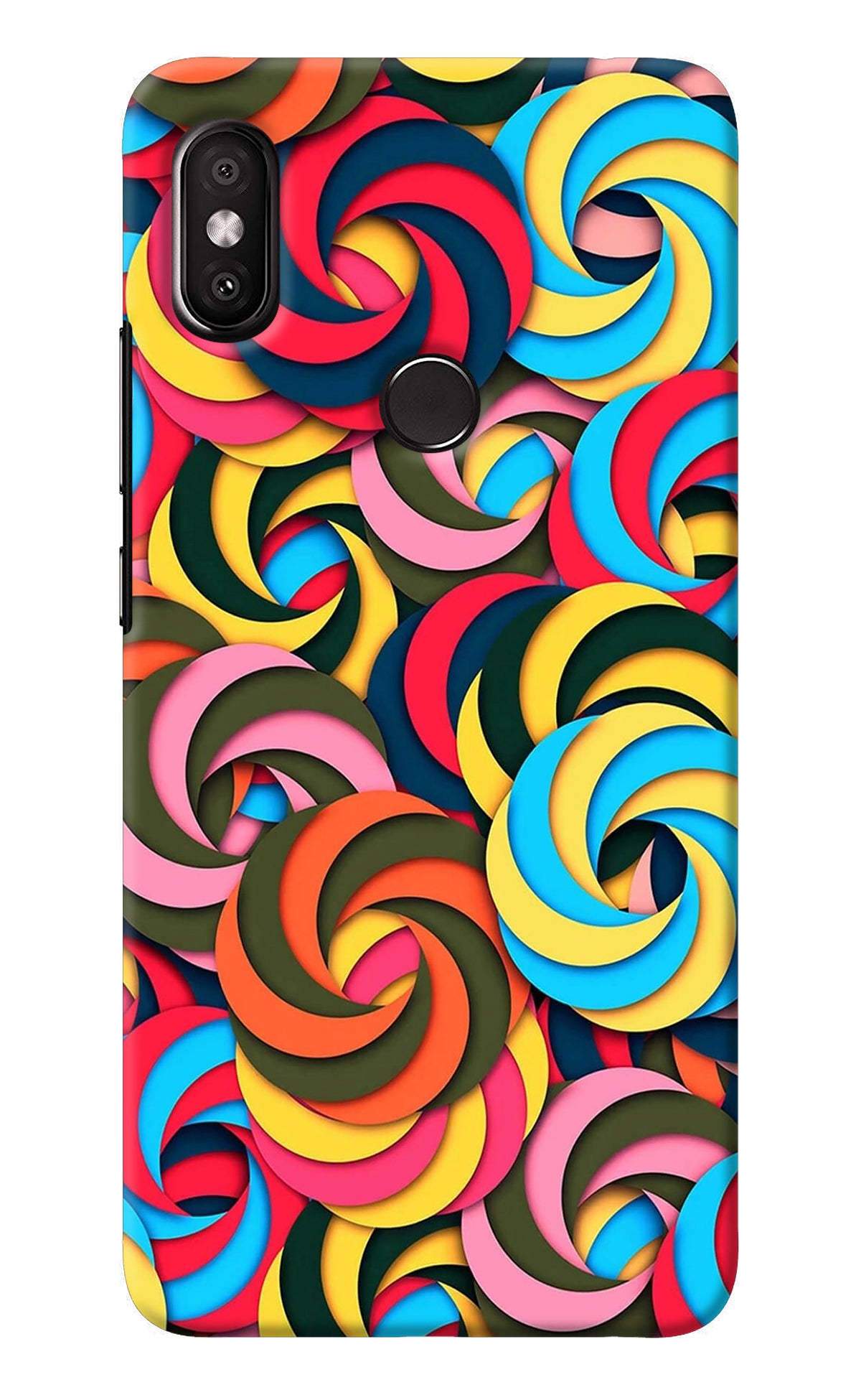 Spiral Pattern Redmi Y2 Back Cover