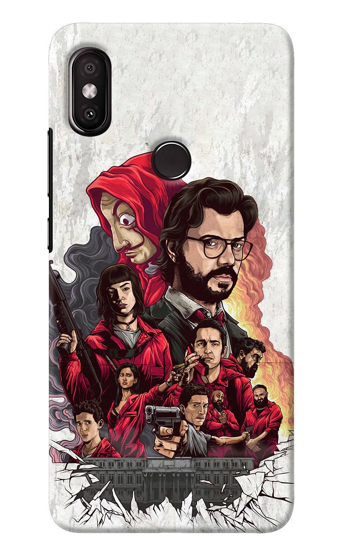 Money Heist Artwork Redmi Y2 Back Cover