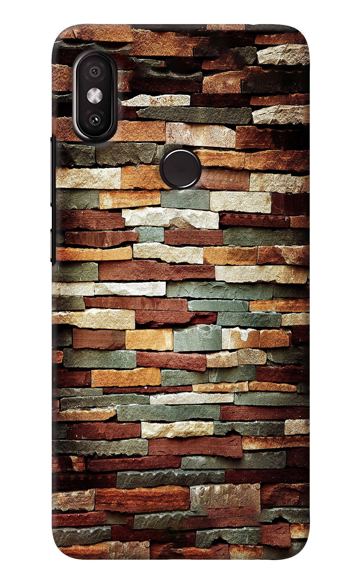 Bricks Pattern Redmi Y2 Back Cover