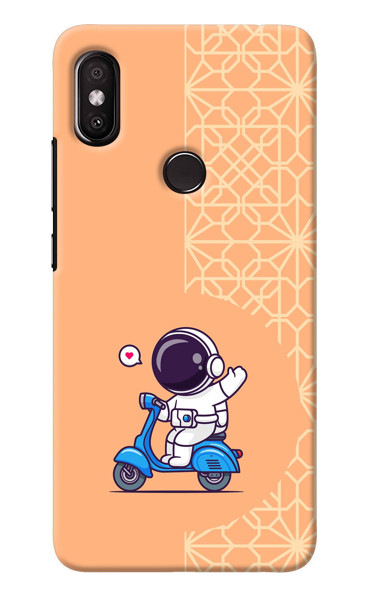 Cute Astronaut Riding Redmi Y2 Back Cover