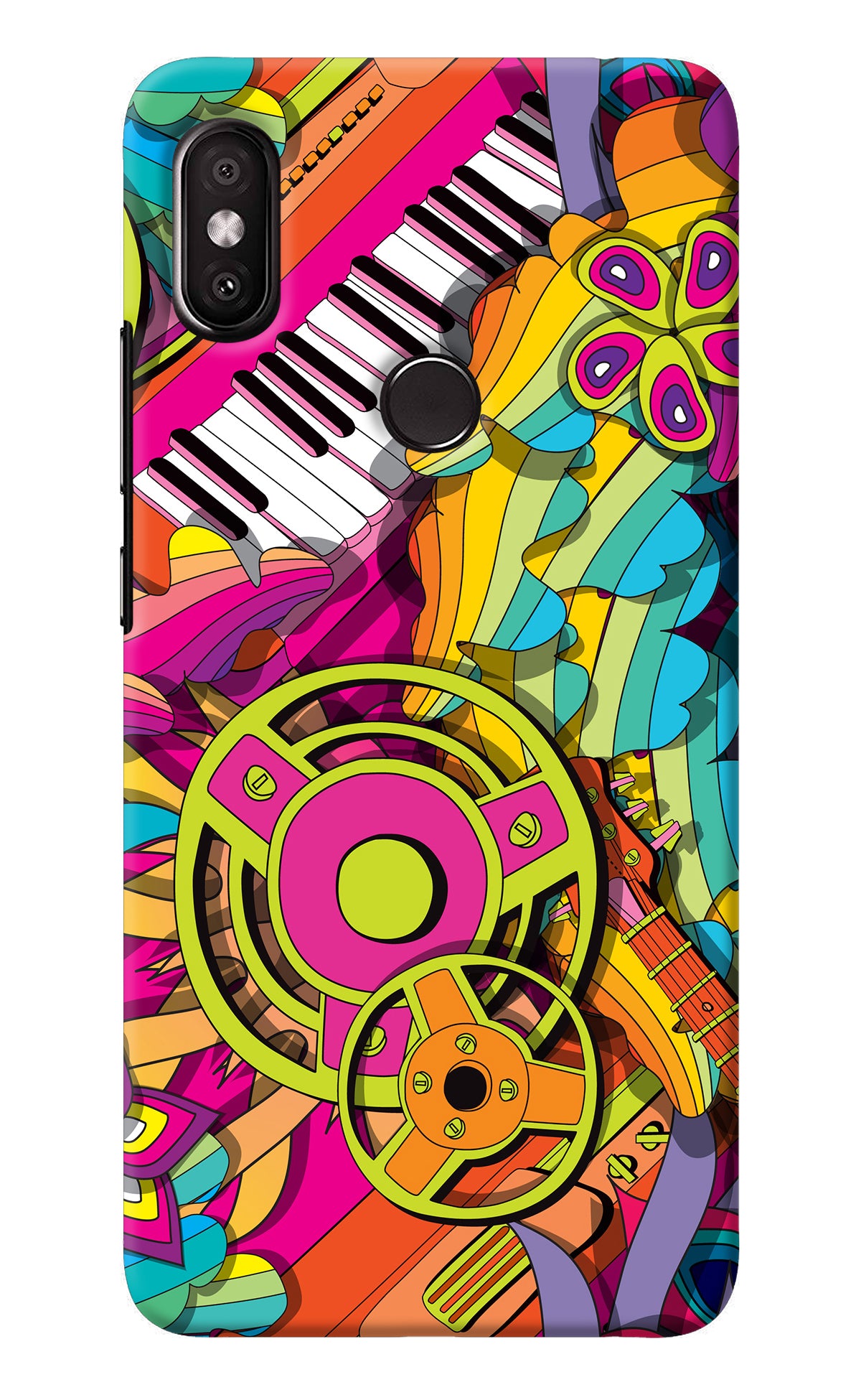 Music Doodle Redmi Y2 Back Cover