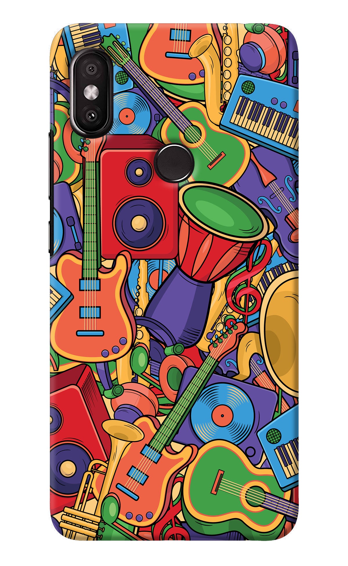 Music Instrument Doodle Redmi Y2 Back Cover