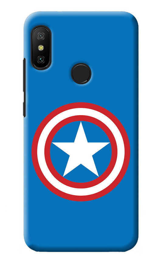 Captain America Logo Redmi 6 Pro Back Cover