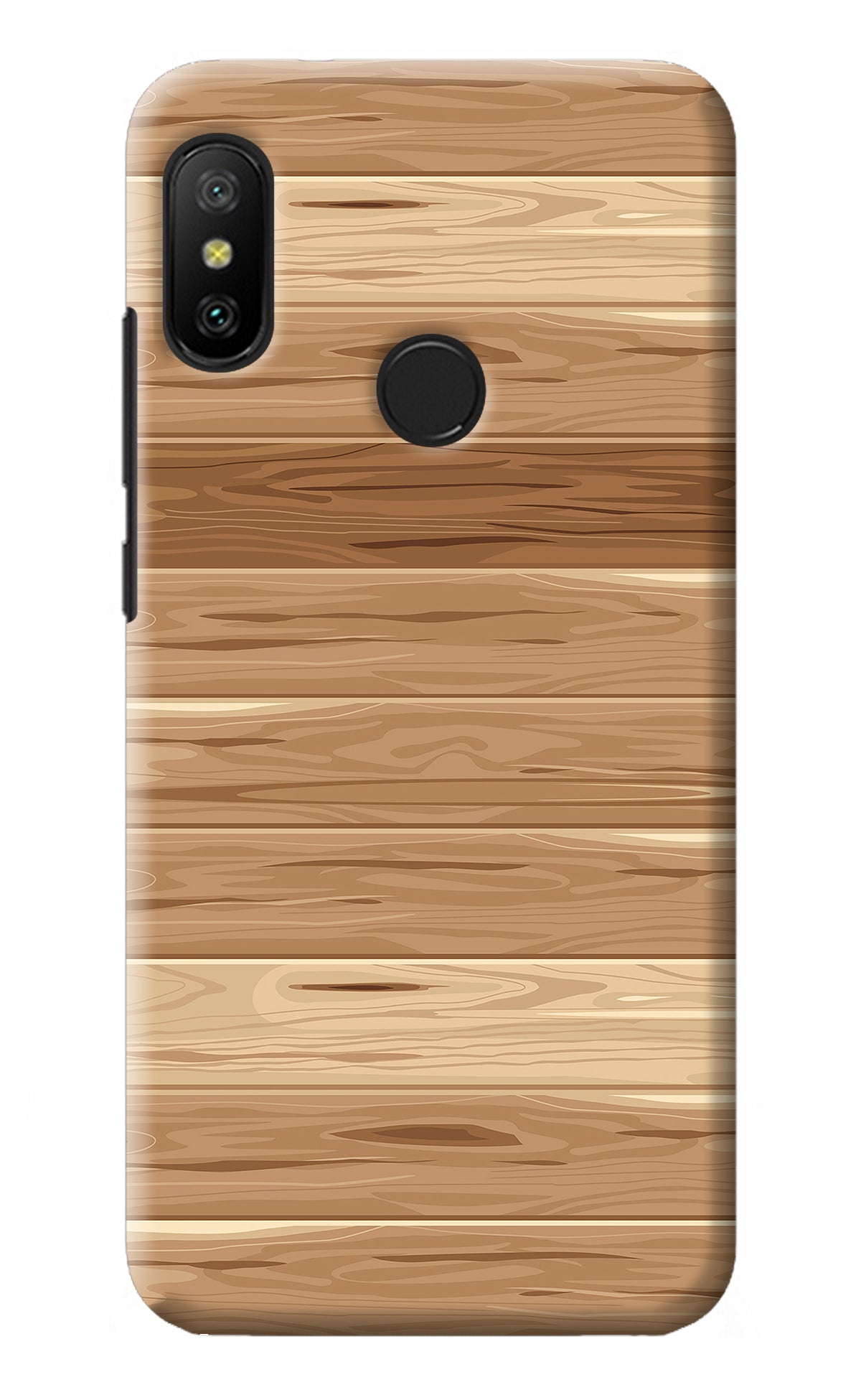 Wooden Vector Redmi 6 Pro Back Cover