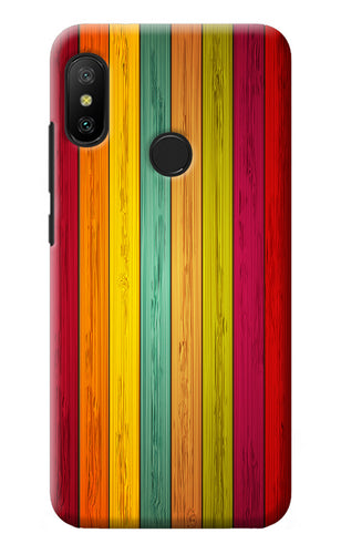 Multicolor Wooden Redmi 6 Pro Back Cover