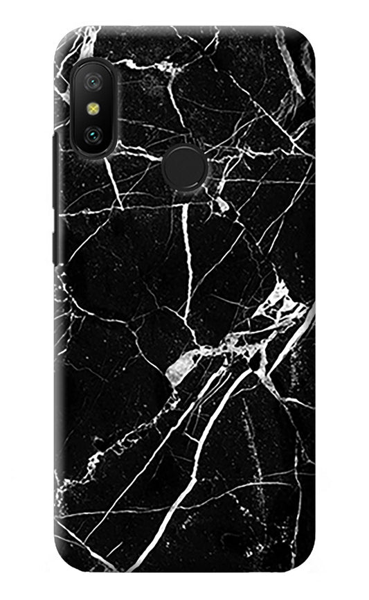Black Marble Pattern Redmi 6 Pro Back Cover