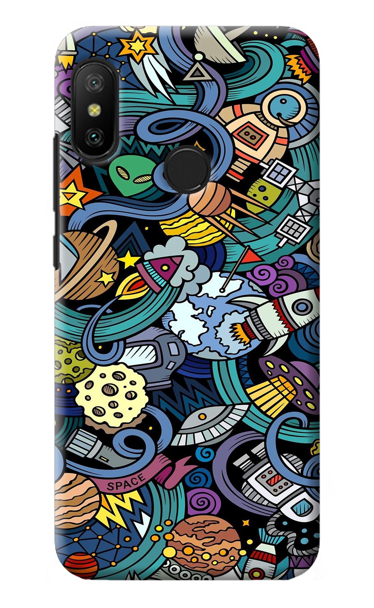 Space Abstract Redmi 6 Pro Back Cover