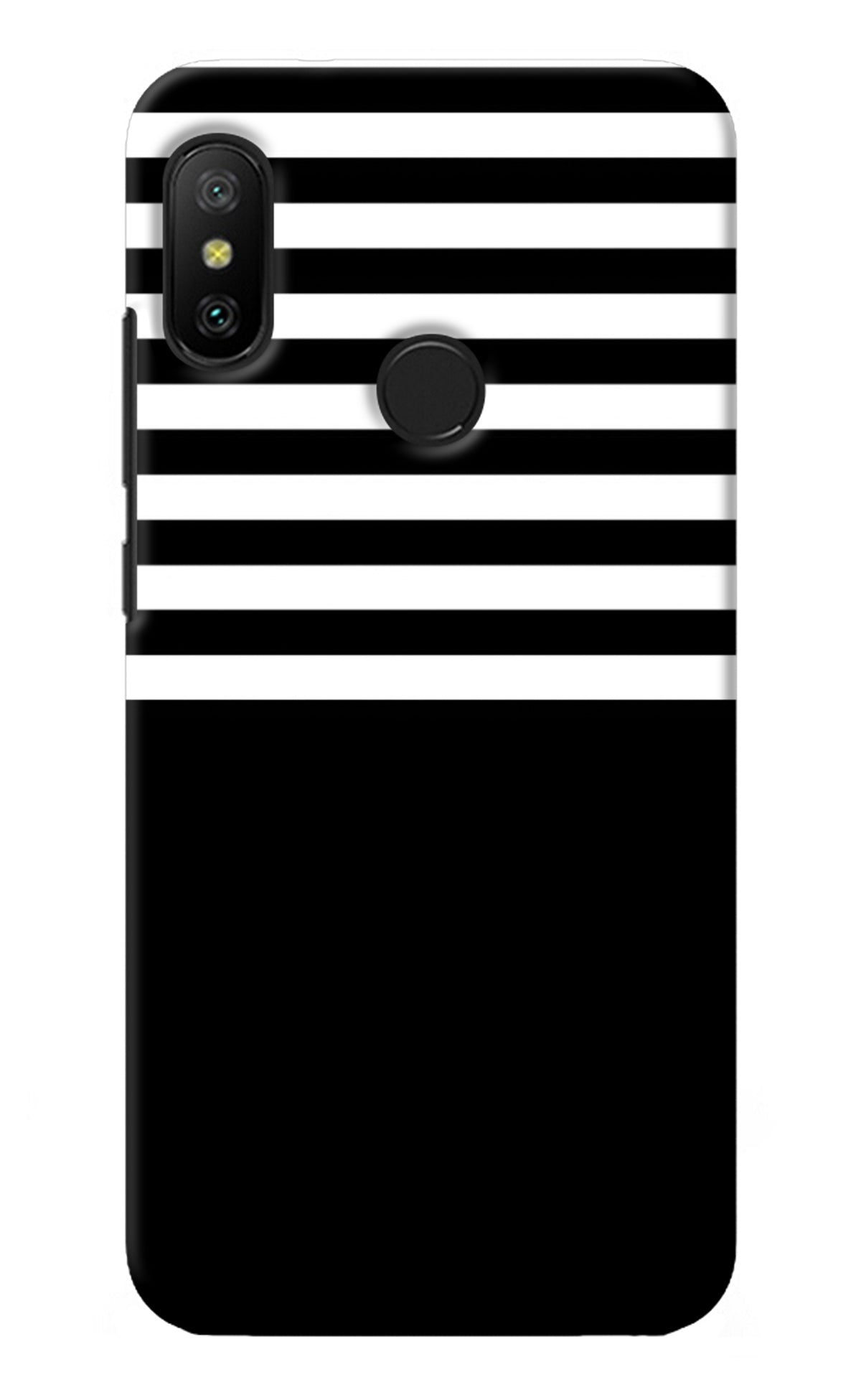 Black and White Print Redmi 6 Pro Back Cover