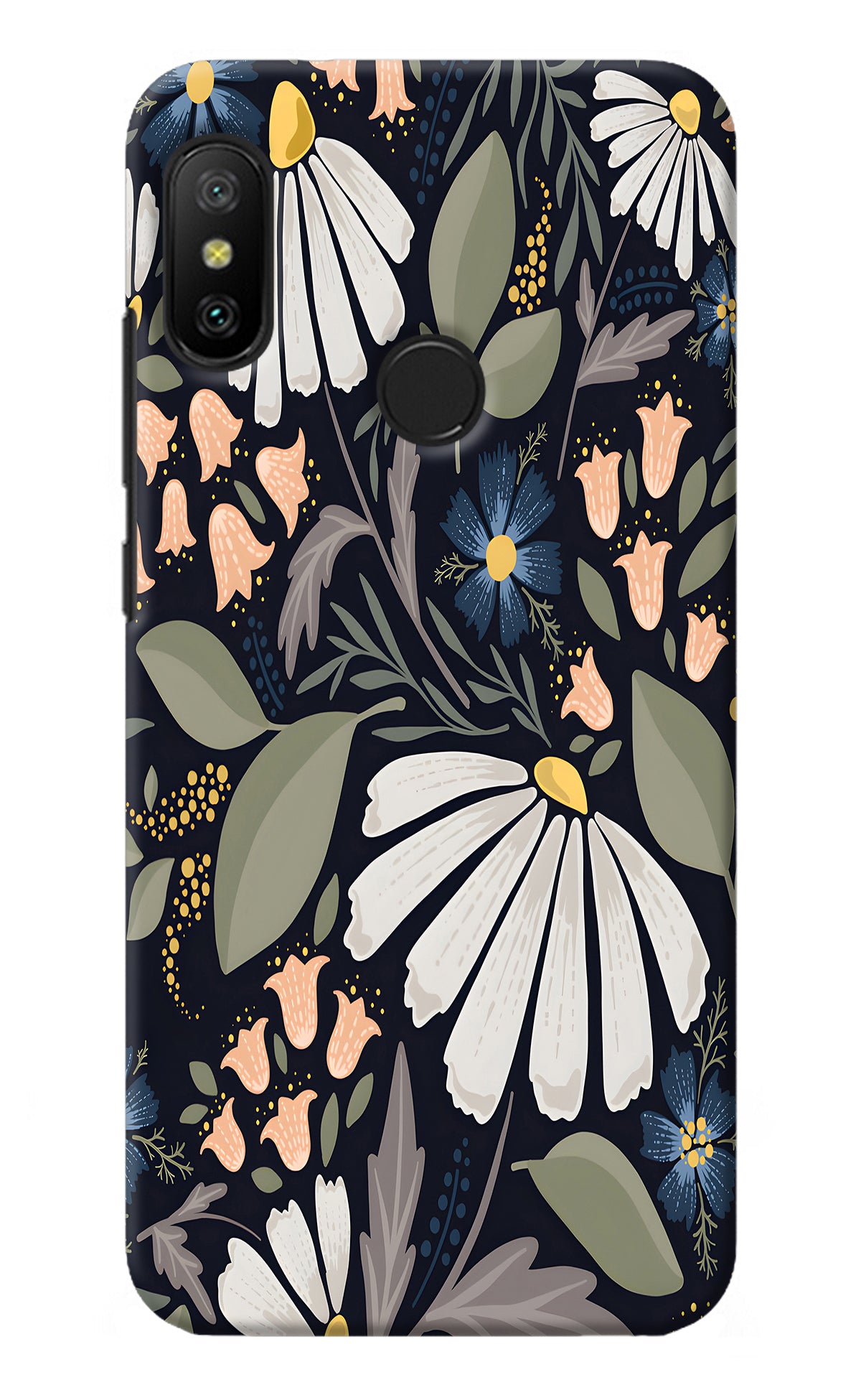 Flowers Art Redmi 6 Pro Back Cover