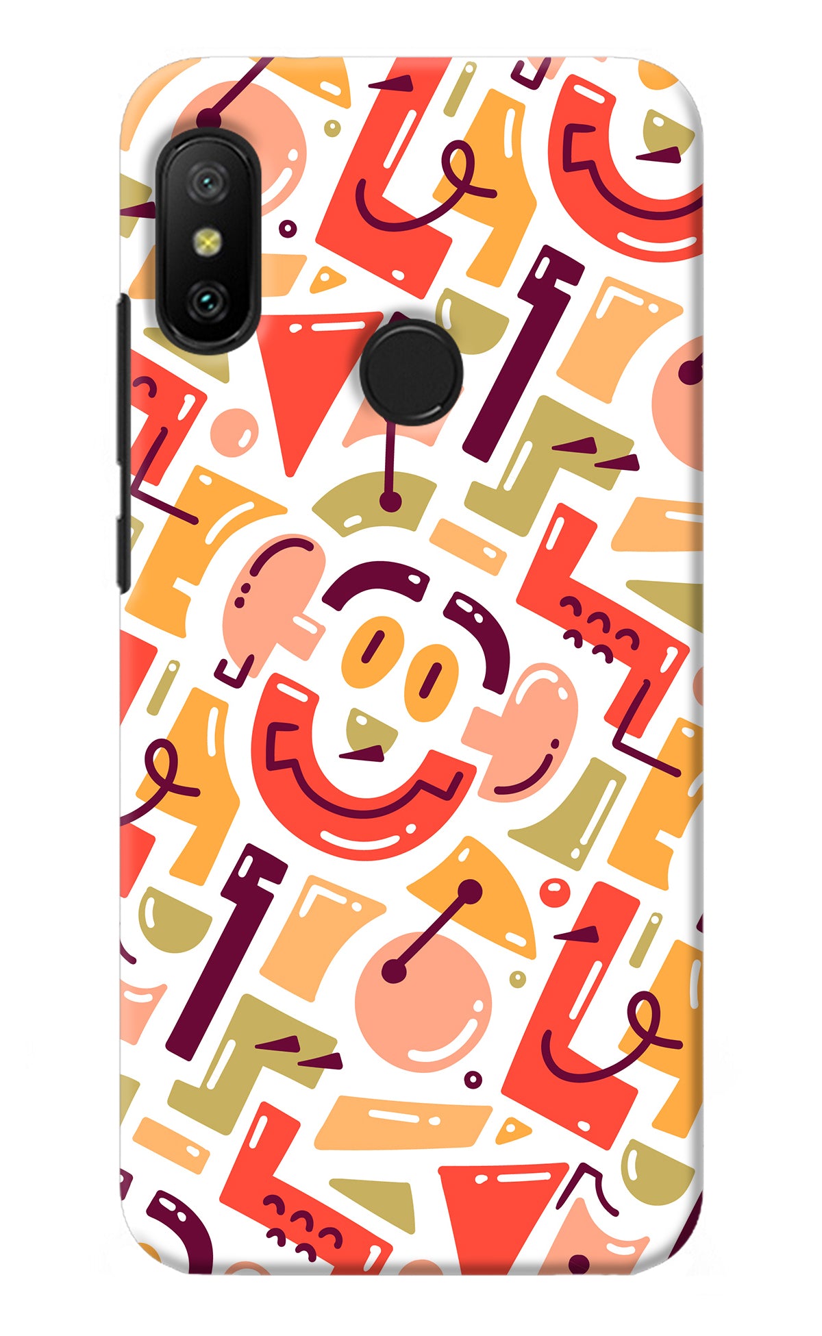 Doodle Pattern Redmi 6 Pro Back Cover