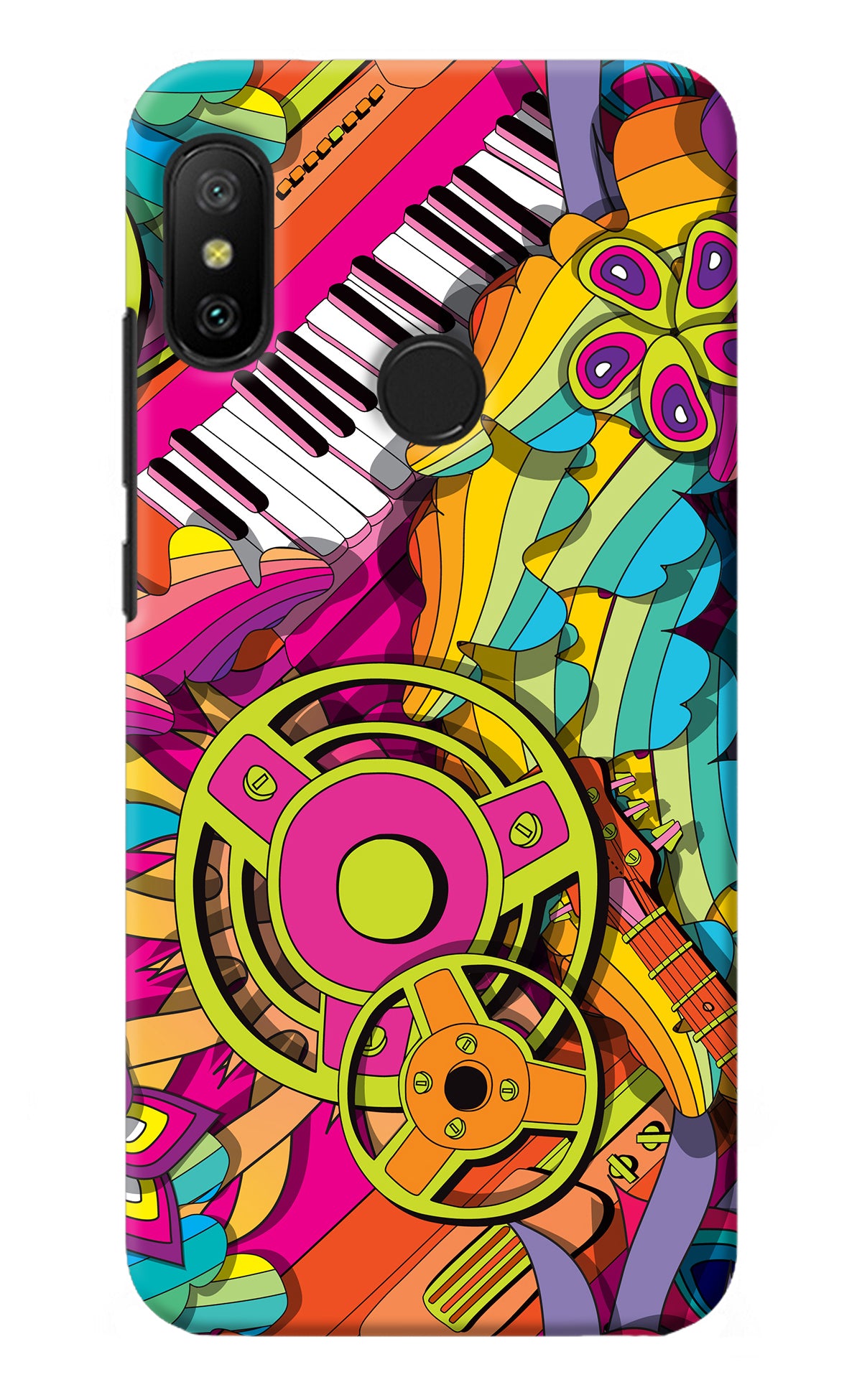 Music Doodle Redmi 6 Pro Back Cover