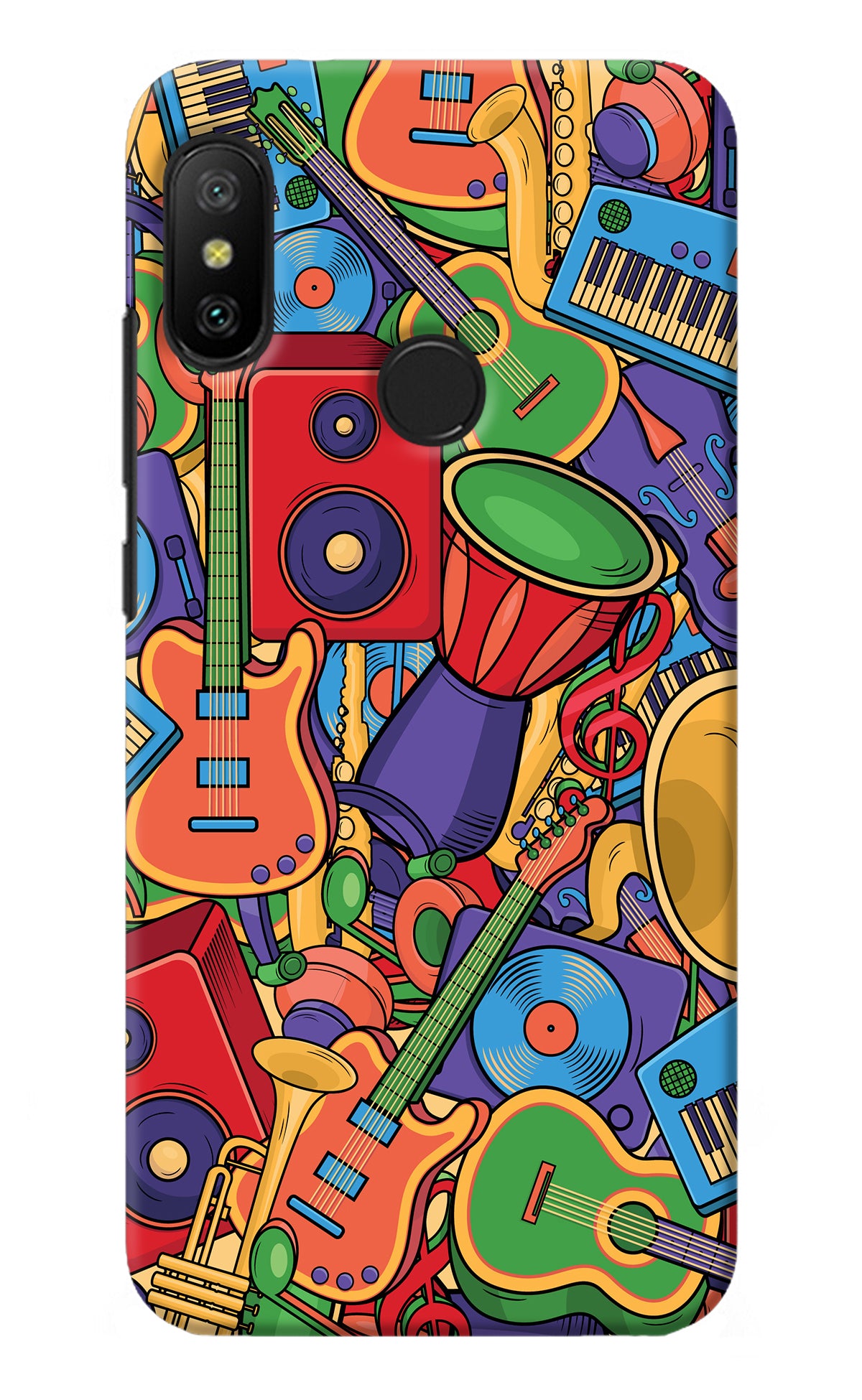 Music Instrument Doodle Redmi 6 Pro Back Cover