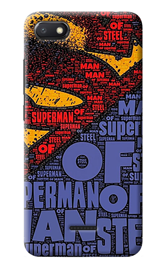 Superman Redmi 6A Back Cover