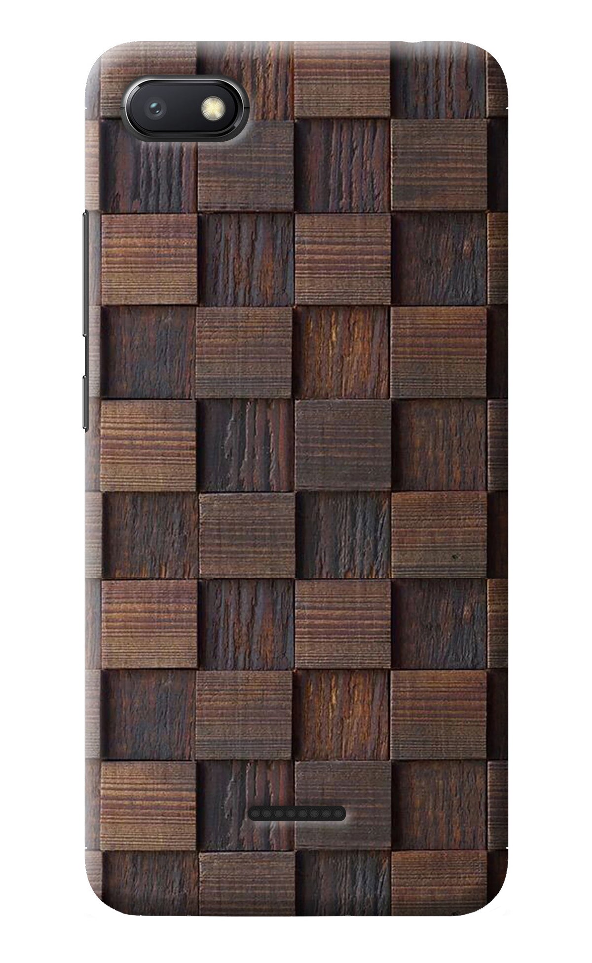 Wooden Cube Design Redmi 6A Back Cover