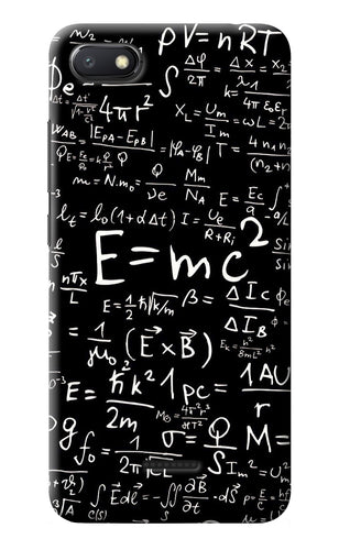 Physics Albert Einstein Formula Redmi 6A Back Cover
