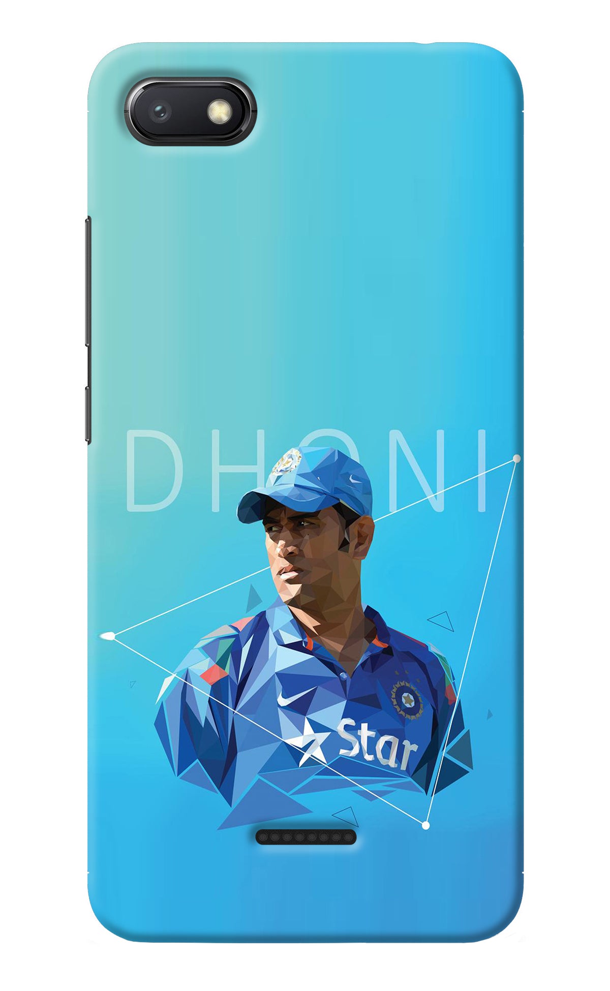 Dhoni Artwork Redmi 6A Back Cover