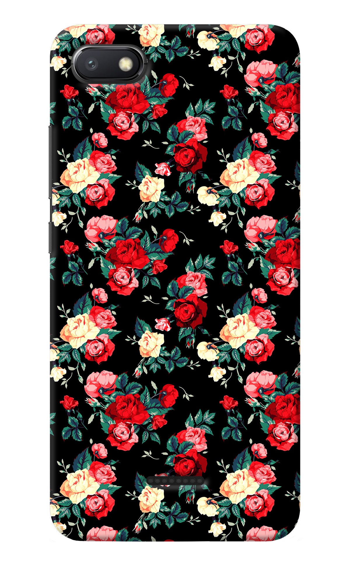 Rose Pattern Redmi 6A Back Cover