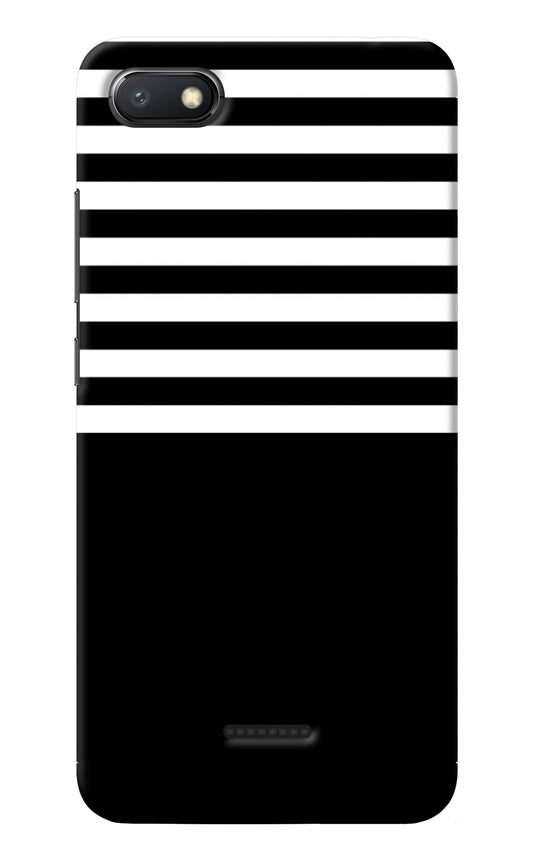 Black and White Print Redmi 6A Back Cover
