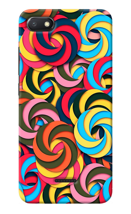 Spiral Pattern Redmi 6A Back Cover