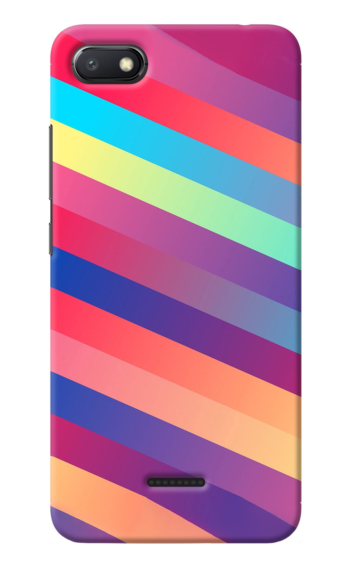 Stripes color Redmi 6A Back Cover