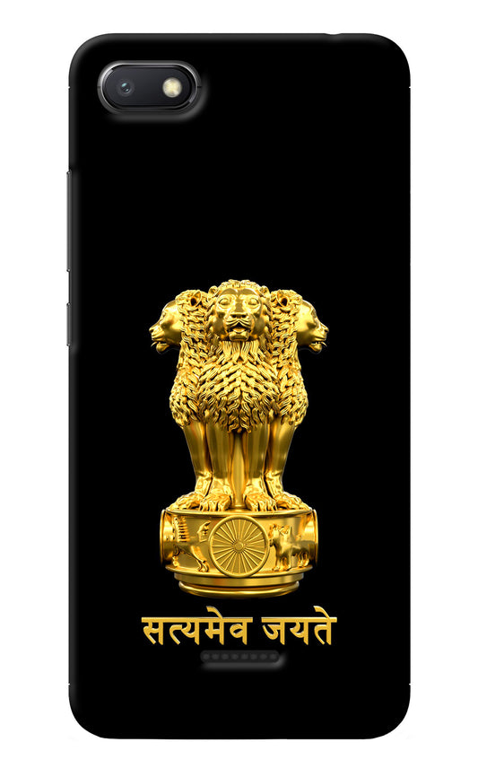 Satyamev Jayate Golden Redmi 6A Back Cover