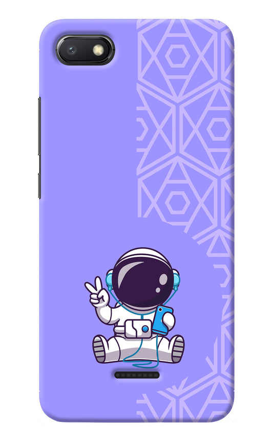 Cute Astronaut Chilling Redmi 6A Back Cover